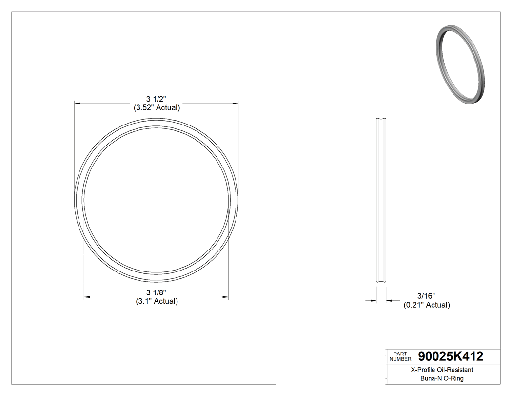 Technical drawing - 90025K412